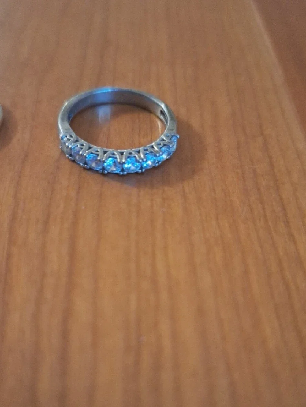 Sterling Silver Three-Piece Women's Wedding Ring Set with cubic zirconia gem
